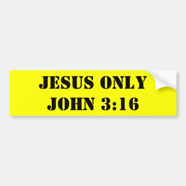 PEGATINA PARA COCHE 3:16 DE JESÚS ONLYJOHN (Frente)