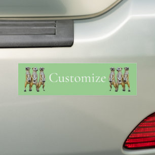 Pegatina Para Coche 3 Meerkats permanentes Thunder_Cove