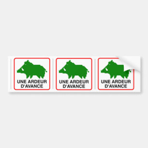 Pegatina Para Coche 3x STICKER TRANSPORTA a jabalí - un CALOR POR