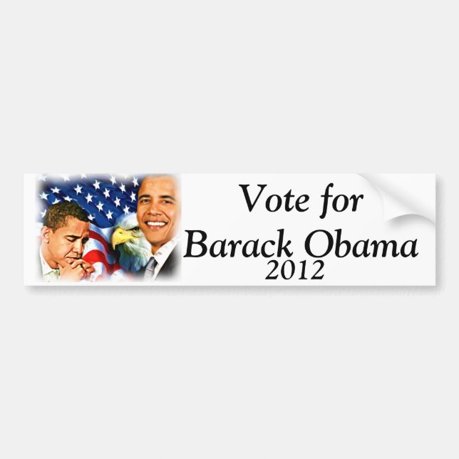 Pegatina Para Coche 44º y 45º presidente Barack Obama_ (Frente)