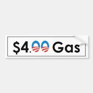 Pegatina Para Coche $4,00 Gas de Obama