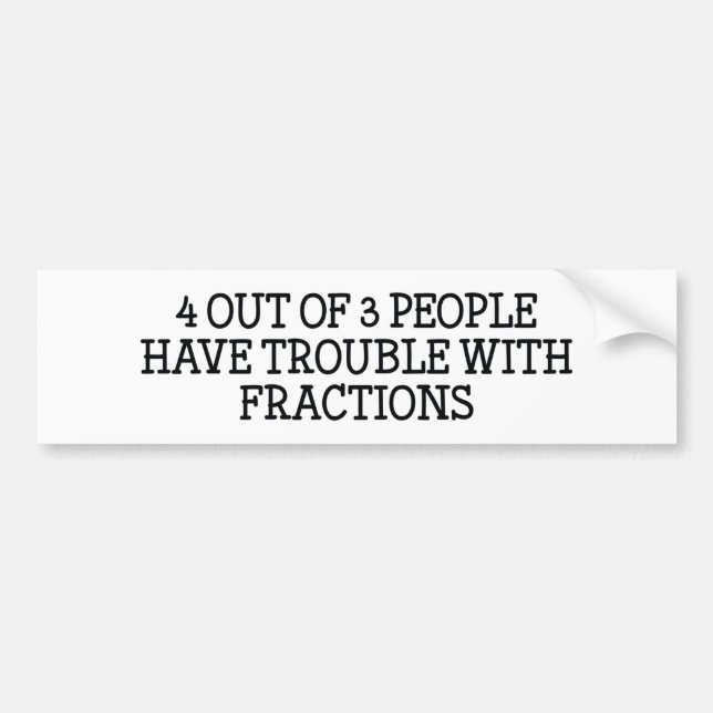 Pegatina Para Coche 4 De Cada 3 Personas (Frente)