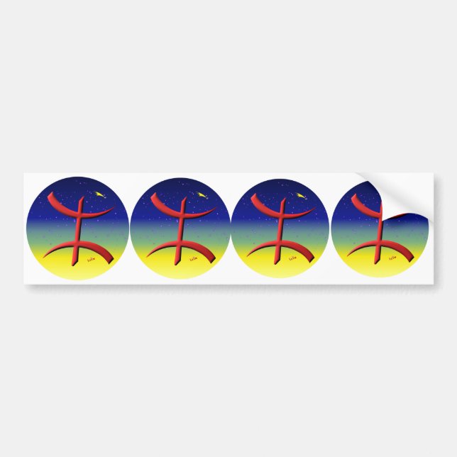 Pegatina Para Coche 4 stickers carosserie automobile berbere amazigh (Frente)