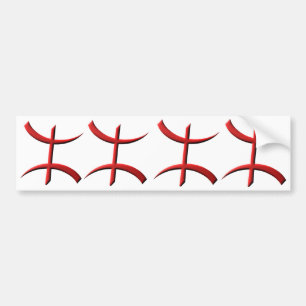 Pegatina Para Coche 4 stickers carosserie voture aza berbère rouge