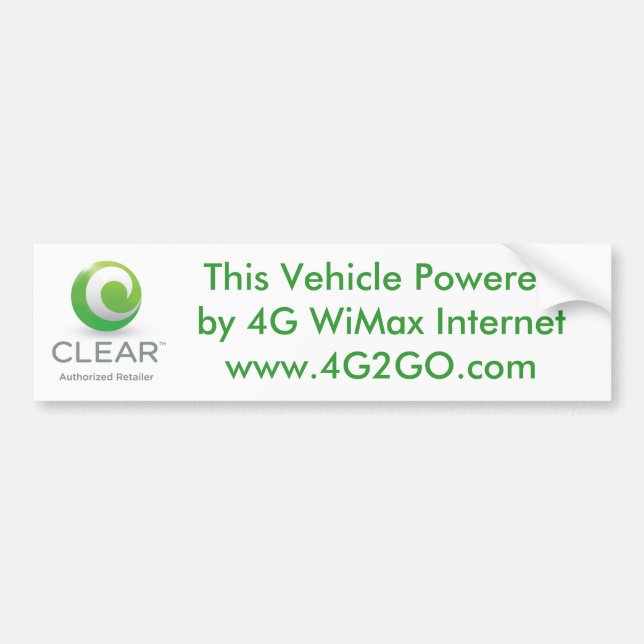 Pegatina Para Coche 4G2GO WiMax (Frente)