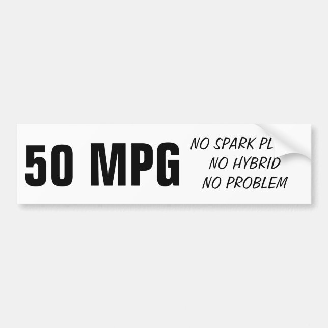 Pegatina Para Coche 50MPG diesel (Frente)