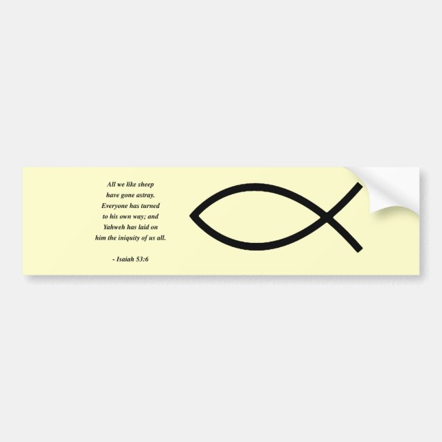 Pegatina Para Coche 53:6 de ISAÍAS (Frente)