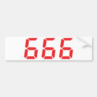 Pegatina Para Coche 666 números del despertador