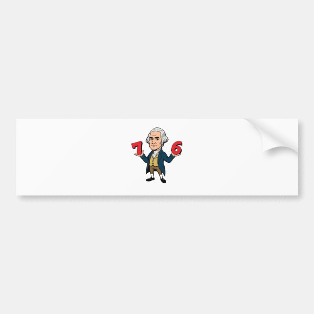 Pegatina Para Coche 67 George Washington 7-6 Seis Siete Memes 67 (Frente)