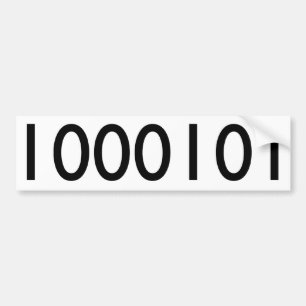 Pegatina Para Coche 69 en binario