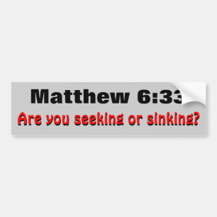 Pegatina Para Coche 6:33 de Matthew que busca o que hunde verso de la