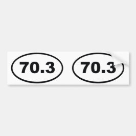 Pegatina Para Coche 70,3 millas media Triatlón