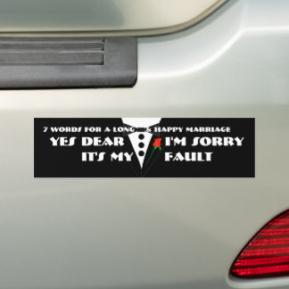 Pegatina Para Coche 7 palabras para un matrimonio largo y feliz