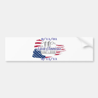 Pegatina Para Coche 9-11 10mo aniversario conmemorativo