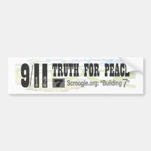 Pegatina Para Coche 9/11 verdad para la paz - Scroogle.org: