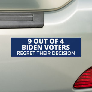 Pegatina Para Coche 9 De Los 4 Votantes De Biden Lamentan Su Decisión