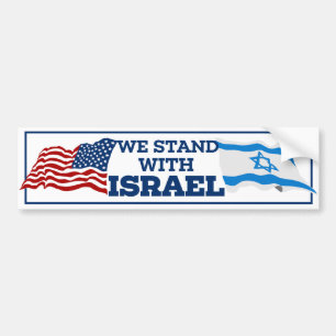 Pegatina Para Coche A favor de Israel, apoyamos a Israel