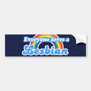 PEGATINA PARA COCHE A TODO EL MUNDO LE GUSTA UNA LESBIANA