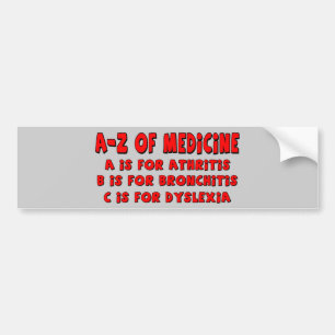 Pegatina Para Coche A-Z de la dislexia