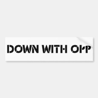 Pegatina Para Coche Abajo con Opp
