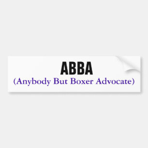 Pegatina Para Coche ABBA, (abogado cualquiera pero del boxeador)