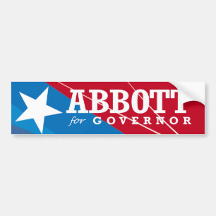 PEGATINA PARA COCHE ABBOTT PARA EL GOBERNADOR 2014