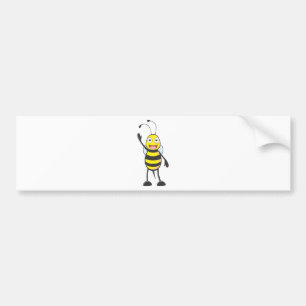Pegatina Para Coche Abeja de encargo que agita su mano