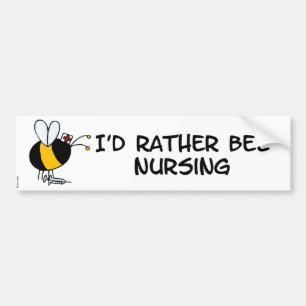 Pegatina Para Coche abeja de trabajador - enfermera