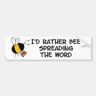 Pegatina Para Coche abeja de trabajador - predicador