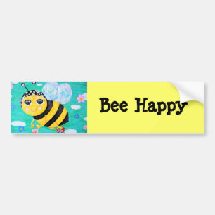 Pegatina Para Coche Abeja feliz