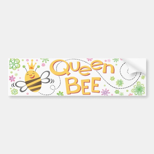 Pegatina Para Coche Abeja maestra BumperSticker (Frente)