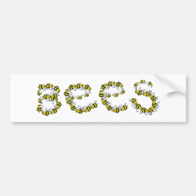 Pegatina Para Coche Abejas (Frente)