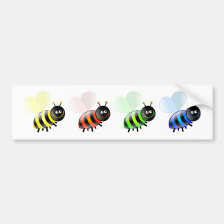 Pegatina Para Coche Abejas coloridas