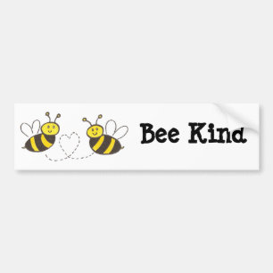 Pegatina Para Coche Abejas con corazón