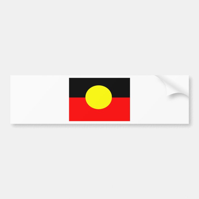 Pegatina Para Coche Aborigen-Bandera (Frente)