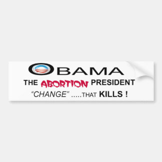 PEGATINA PARA COCHE ABORTO DE OBAMA