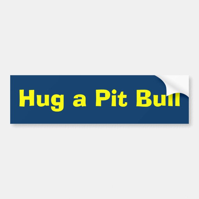 Pegatina Para Coche Abrace un pitbull (Frente)