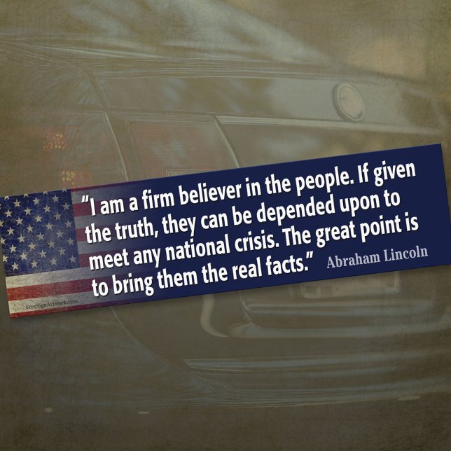 Pegatina Para Coche Abraham Lincoln Cita Bumper Sticker (Subido por el creador)