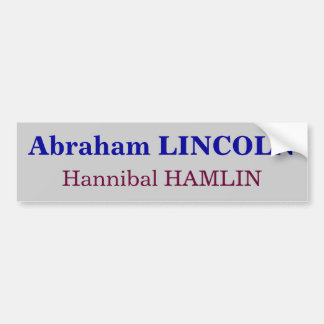 Pegatina Para Coche Abraham Lincoln, Hannibal Hamlin