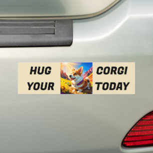 Pegatina Para Coche Abraza Su Corgi Hoy