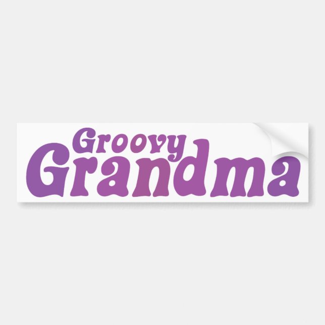Pegatina Para Coche Abuela Groovy (Frente)