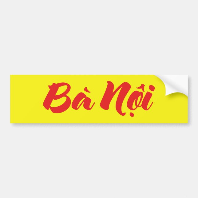 Pegatina Para Coche Abuela vietnamita (paterna) - Bà Noi (Frente)