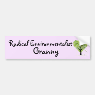 Pegatina Para Coche Abuelita radical del ecologista
