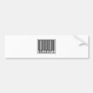 Pegatina Para Coche Abuelo de código de barras