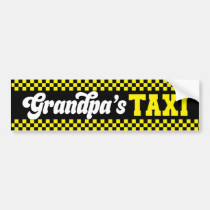 Pegatina Para Coche Abuelo gracioso de Taxi Cab