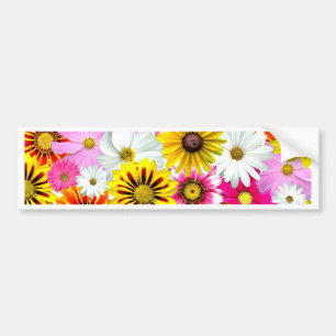 Pegatina Para Coche Accesorios con patrón de flores rosas y amarillas 