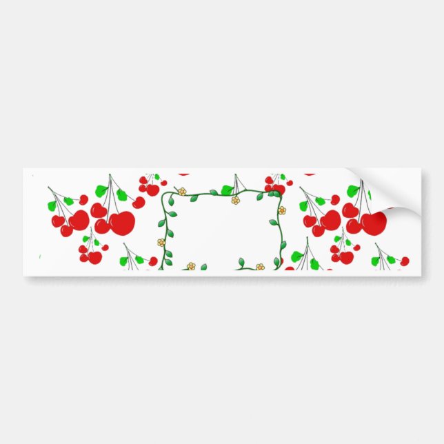 Pegatina Para Coche Accesorios de patrón de cerezo rojo de personaliza (Frente)