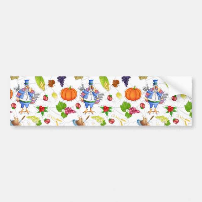 Pegatina Para Coche acción de gracias divertida (Frente)