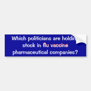 Pegatina Para Coche Acción y políticos vaccíneos de la gripe