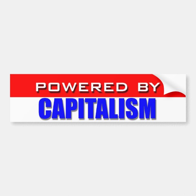 Pegatina Para Coche Accionado por el capitalismo (Frente)